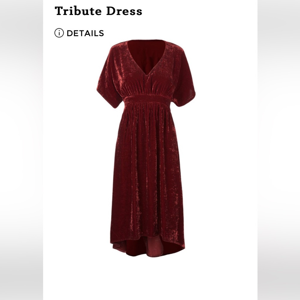 CAbi Tribute velvet red dress size Large - Picture 3 of 8